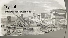  Presentation with journal - PPT theme enhanced with history oflebanon - french troops landing in beirut background and a light gray colored foreground