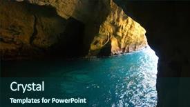  Presentation with caves - Audience pleasing slide deck consisting of history oflebanon - natural caves of rosh hanikra backdrop and a ocean colored foreground