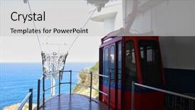  Presentation with old paper rope border - Slide set featuring history oflebanon - rosh hanikra suspended rope background and a light gray colored foreground