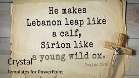  Presentation with bible psalms - Slide set enhanced with history oflebanon - top-1000 bible verses from psalms background and a mint green colored foreground