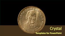  Presentation with american history - PPT layouts featuring history old lincoln - american coin special edition background and a tawny brown colored foreground