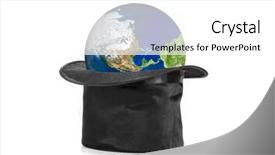  Presentation with black history - Theme enhanced with history old lincoln - black hat and earth planet background and a  colored foreground