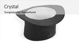  Presentation with black magic - Cool new PPT theme with history old lincoln - black magic hat isolated backdrop and a white colored foreground