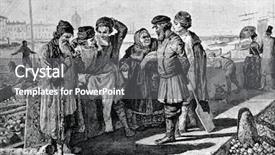  Presentation with engraving - Colorful slide set enhanced with history peasant - gift engraving by olszewski backdrop and a gray colored foreground