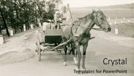  Presentation with fifties - Cool new theme with cutlery set with plates on gray table backdrop and a light gray colored foreground
