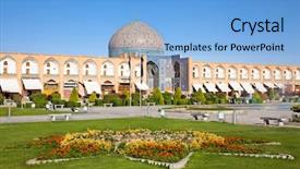  Presentation with persia - PPT layouts with history persia - sheikh lotfollah mosque on naqsh-i background and a light blue colored foreground