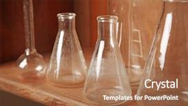  Presentation with laboratory chemical - Beautiful presentation theme featuring history pharmacy - vintage equipment of chemical laboratory backdrop and a coral colored foreground