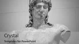  Presentation with ancient greek philosophy socrates - Audience pleasing slides consisting of history philosophy - ancient marble portrait bust backdrop and a light gray colored foreground