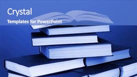  Presentation with green chemistry close up - Cool new presentation with history philosophy - pile of books on green backdrop and a teal colored foreground