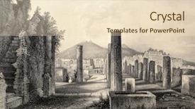  Presentation with forum - PPT layouts having history pompeii - antique illustration of pompei forum background and a lemonade colored foreground