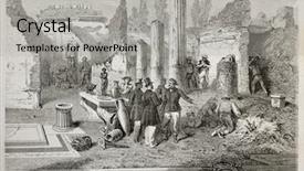  Presentation with pompei - Theme enhanced with history pompeii - old illustration of director giuseppe background and a light gray colored foreground