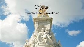  Presentation with history england - Cool new PPT theme with history queens - architecture of queen victoria memorial backdrop and a light gray colored foreground