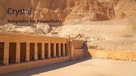  Presentation with mortuary - Audience pleasing theme consisting of history queens - architecture of the mortuary temple backdrop and a red colored foreground