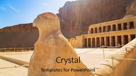  Presentation with mortuary - Audience pleasing presentation consisting of history queens - architecture of the mortuary temple backdrop and a yellow colored foreground