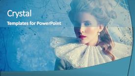  Presentation with ice frozen - PPT theme consisting of history queens - beautiful young lady background and a teal colored foreground