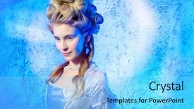  Presentation with ice frozen - Slides featuring history queens - beautiful young lady background and a light blue colored foreground