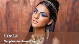  Presentation with egyptian - Presentation design featuring history queens - egyptian queen cleopatra - make background and a tawny brown colored foreground