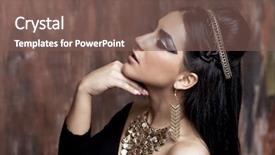  Presentation with queen - Presentation design with history queens - egyptian queen cleopatra background and a violet colored foreground