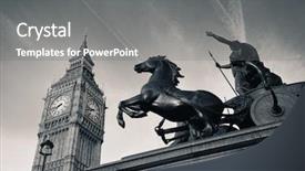  Presentation with westminster - Theme featuring history queens - queen bodica statue in westminster background and a gray colored foreground