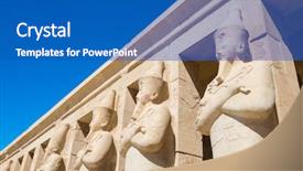  Presentation with history egypt - Amazing presentation theme having history queens - temple of hatshepsut near luxor backdrop and a teal colored foreground
