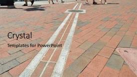  Presentation with boston - Beautiful slide deck featuring history revolution - freedom trail boston backdrop and a coral colored foreground