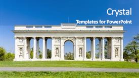  Presentation with czech republic - Beautiful PPT theme featuring history romanticismo - colonnade on reistna czech republic backdrop and a  colored foreground