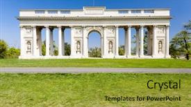  Presentation with czech republic - Beautiful PPT layouts featuring history romanticismo - colonnade on reistna czech republic backdrop and a  colored foreground