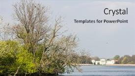  Presentation with czech republic - Presentation theme featuring history romanticismo - hranicni palace hlohovecky pond czech background and a  colored foreground