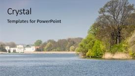  Presentation with czech republic - Slides having history romanticismo - hranicni palace hlohovecky pond czech background and a  colored foreground