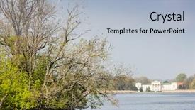  Presentation with czech republic - Theme consisting of history romanticismo - hranicni palace hlohovecky pond czech background and a  colored foreground