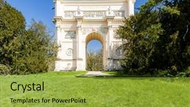  Presentation with hunting lodge - Colorful slide deck enhanced with history romanticismo - hunting lodge rendezvous - temple backdrop and a gold colored foreground