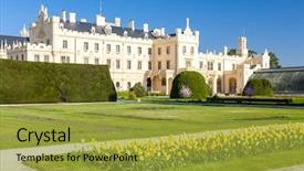  Presentation with history - PPT theme having history romanticismo - lednice palace with garden czech background and a  colored foreground