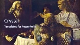  Presentation with reproduction - Slides with history romanticismo - rembrandt 1606 - 1669 abraham background and a wine colored foreground