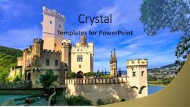  Presentation with route 66 - Theme featuring history romanticismo - travel the legendary rhine-romantic route background and a light blue colored foreground