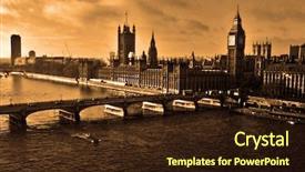  Presentation with westminster - Audience pleasing PPT theme consisting of slacklining 3d rendering a yellow road sign backdrop and a light blue colored foreground