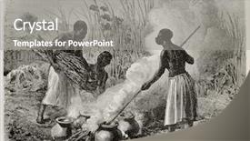  Presentation with beer - Amazing slide deck having history sepia - old illustration of beer making backdrop and a gray colored foreground