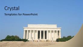  Presentation with slavery - Slide set with history slavery - abraham lincoln memorial washington d background and a light blue colored foreground