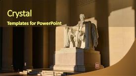  Presentation with abraham lincoln - Slide deck featuring history slavery - abraham lincoln statue at lincoln background and a tawny brown colored foreground