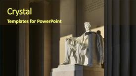  Presentation with abraham lincoln - PPT theme with history slavery - abraham lincoln statue at lincoln background and a tawny brown colored foreground