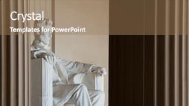  Presentation with abraham lincoln - Presentation design having history slavery - abraham lincoln statue detail background and a coral colored foreground