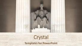  Presentation with abraham lincoln - Cool new slides with history slavery - abraham lincoln statue backdrop and a lemonade colored foreground