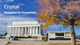  Presentation with united states - PPT layouts enhanced with history slavery - lincoln memorial - washington dc background and a teal colored foreground