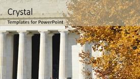  Presentation with united states - PPT layouts having history slavery - lincoln memorial - washington dc background and a soft green colored foreground