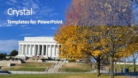  Presentation with lincoln - Theme featuring history slavery - lincoln memorial - washington dc background and a teal colored foreground