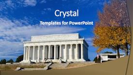  Presentation with united states - Cool new slide deck with history slavery - lincoln memorial - washington dc backdrop and a ocean colored foreground