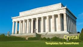  Presentation with slavery - Colorful slide deck enhanced with history slavery - lincoln memorial in washington d backdrop and a tawny brown colored foreground