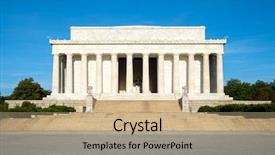  Presentation with slavery - Cool new slide deck with history slavery - lincoln memorial in washington d backdrop and a coral colored foreground