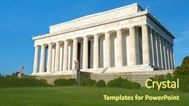  Presentation with slavery - PPT layouts with history slavery - lincoln memorial in washington dc background and a tawny brown colored foreground