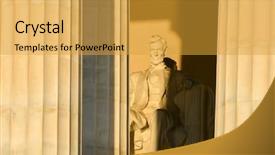  Presentation with slavery - Audience pleasing presentation design consisting of history slavery - lincoln statue in abraham lincoln backdrop and a gold colored foreground