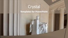  Presentation with abraham lincoln - Beautiful slide deck featuring history slavery - statue of abraham lincoln backdrop and a  colored foreground